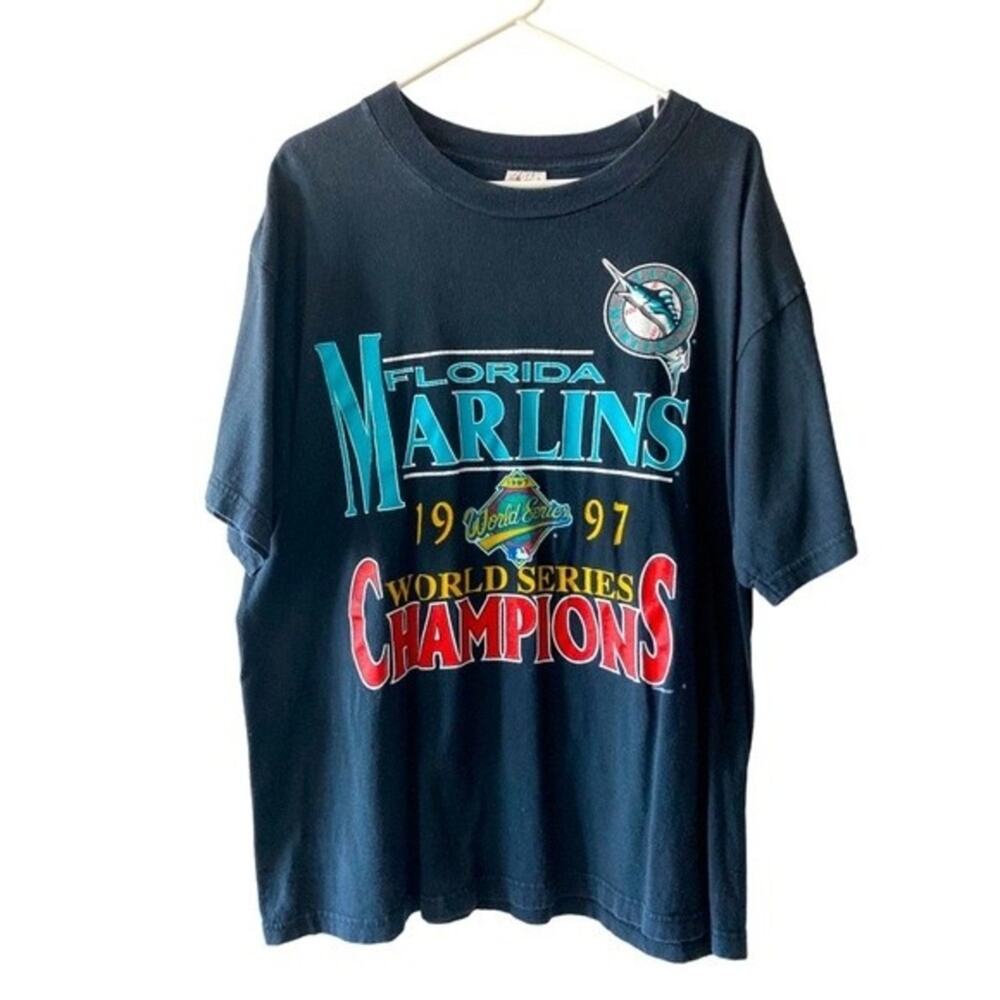 Vintage 1997 Florida Marlins World Series Champions Tee Size XL